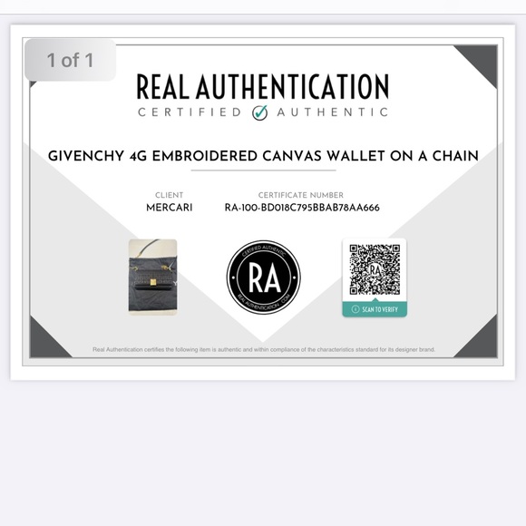 Givenchy 4G Embroidered Canvas Wallet on a chain - Picture 6 of 6